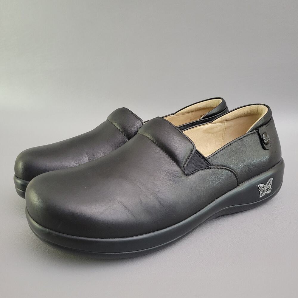 Alegria Womens Shoes Keli Pro Black Nappa Size 8.5M Nursing Loafer
